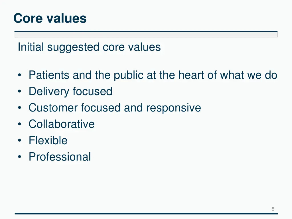 core values