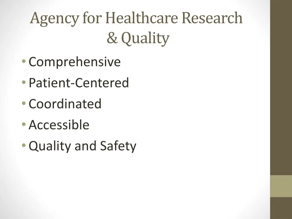 agency for healthcare research quality