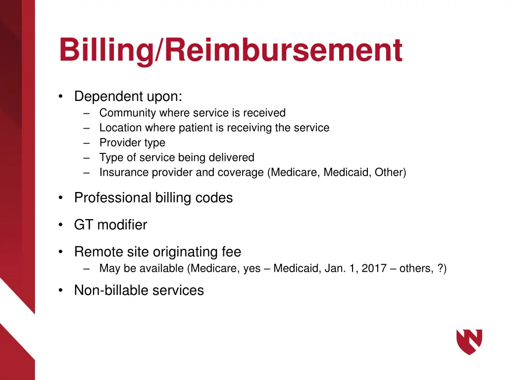 billing reimbursement