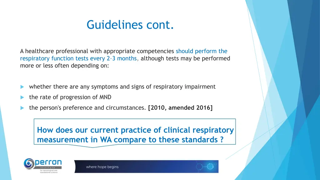 guidelines cont
