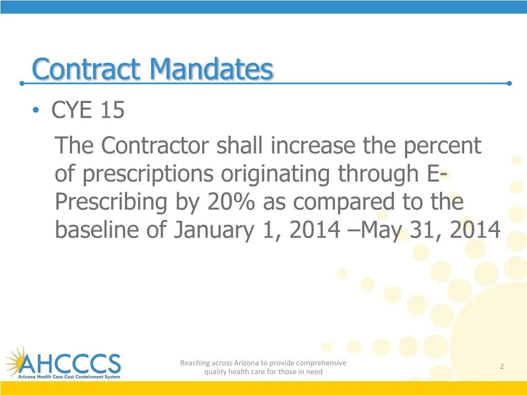 contract mandates cye 15 the contractor shall