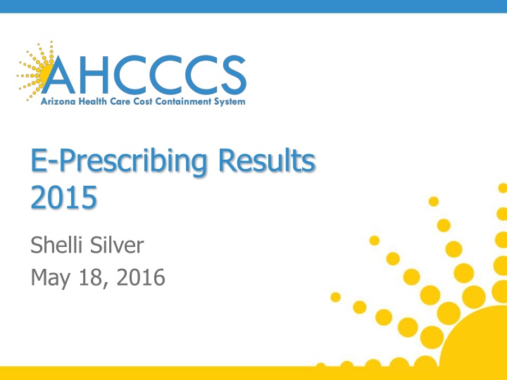 e prescribing results 2015