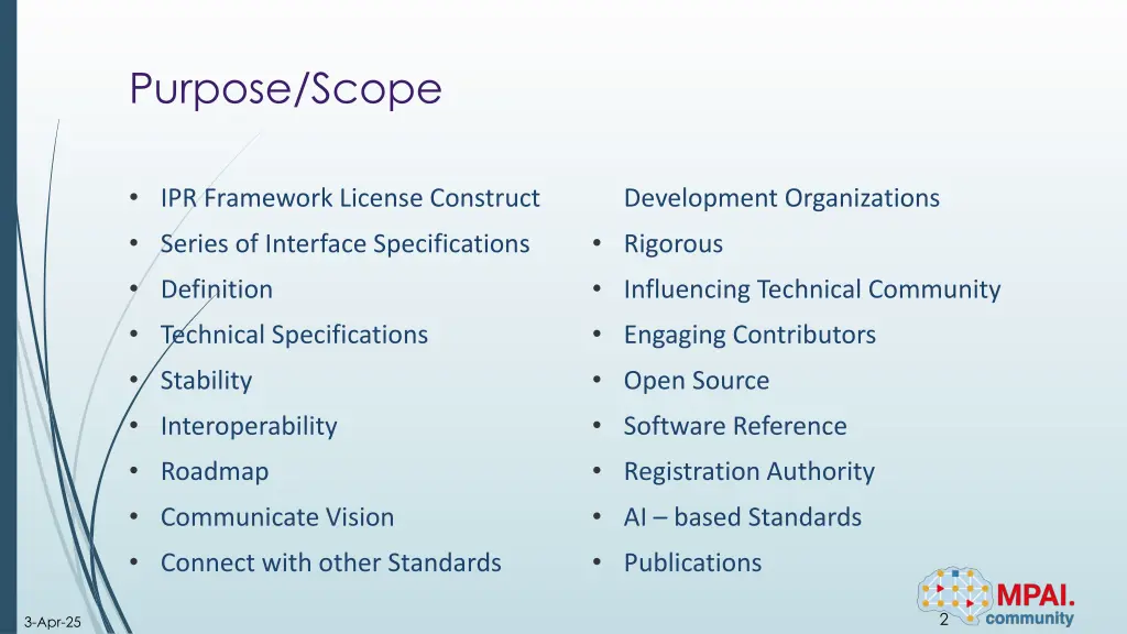 purpose scope