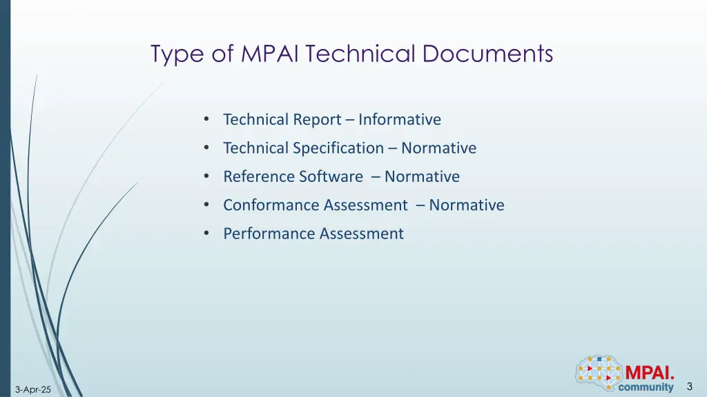 type of mpai technical documents