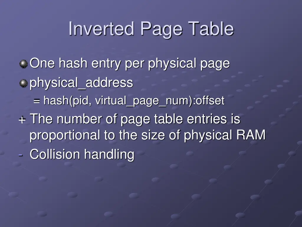 inverted page table