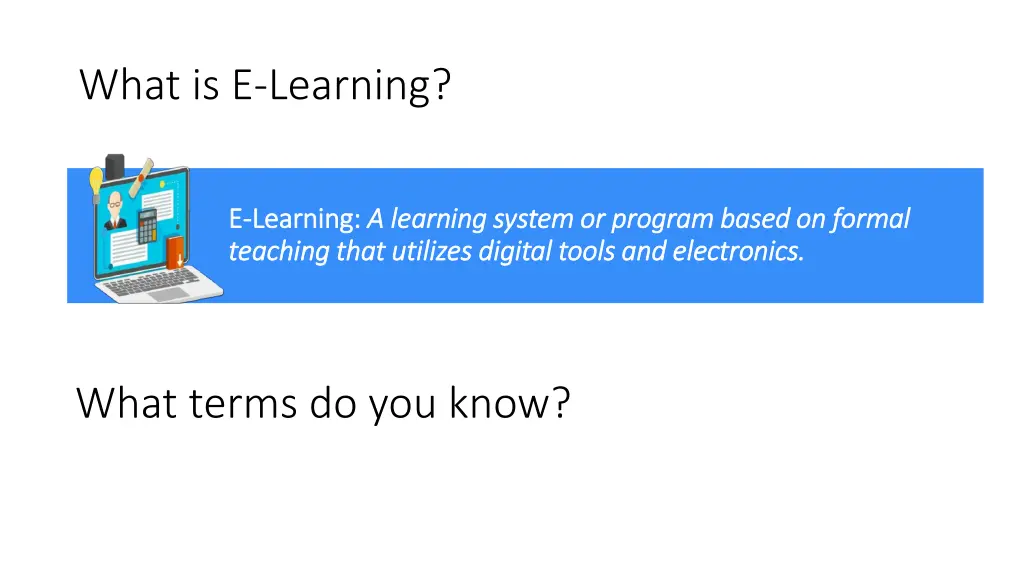 what is e learning