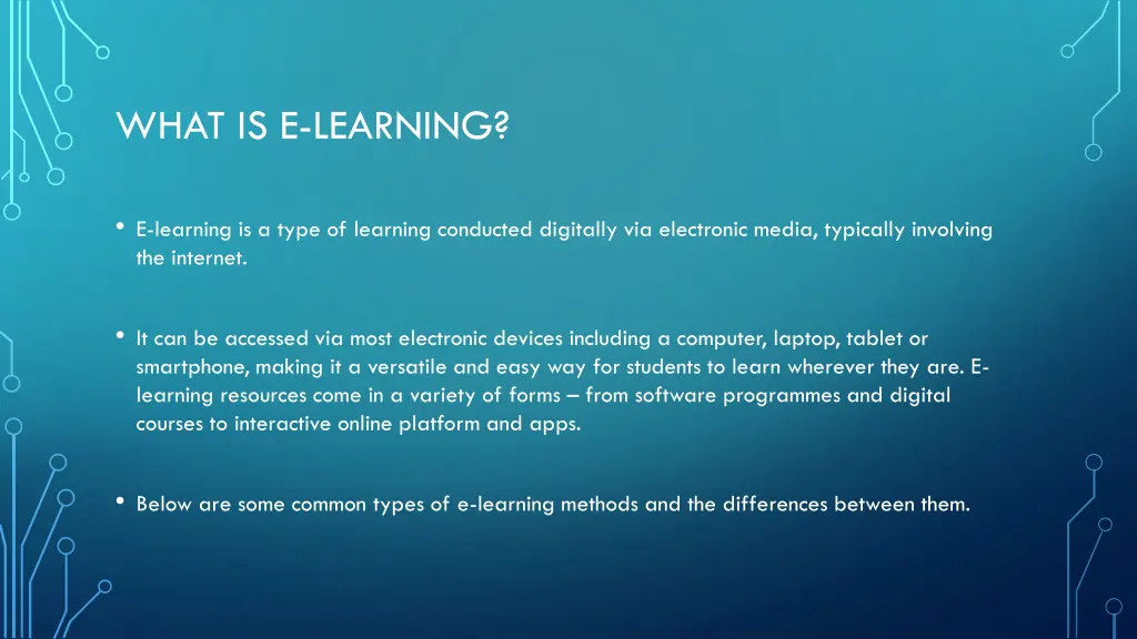 what is e learning