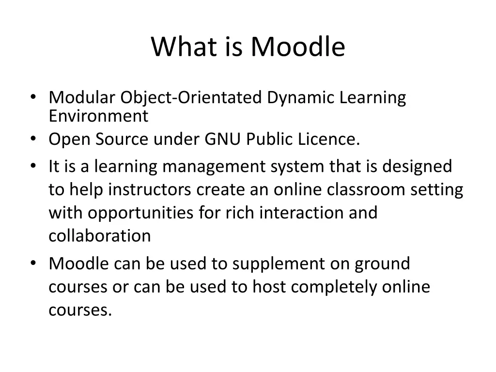 what is moodle