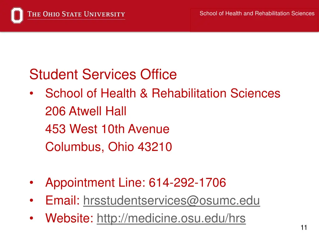 school of health and rehabilitation sciences 2