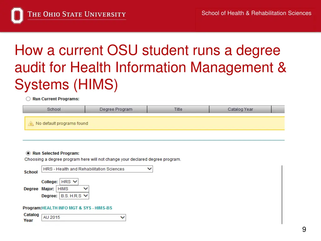 school of health rehabilitation sciences 5