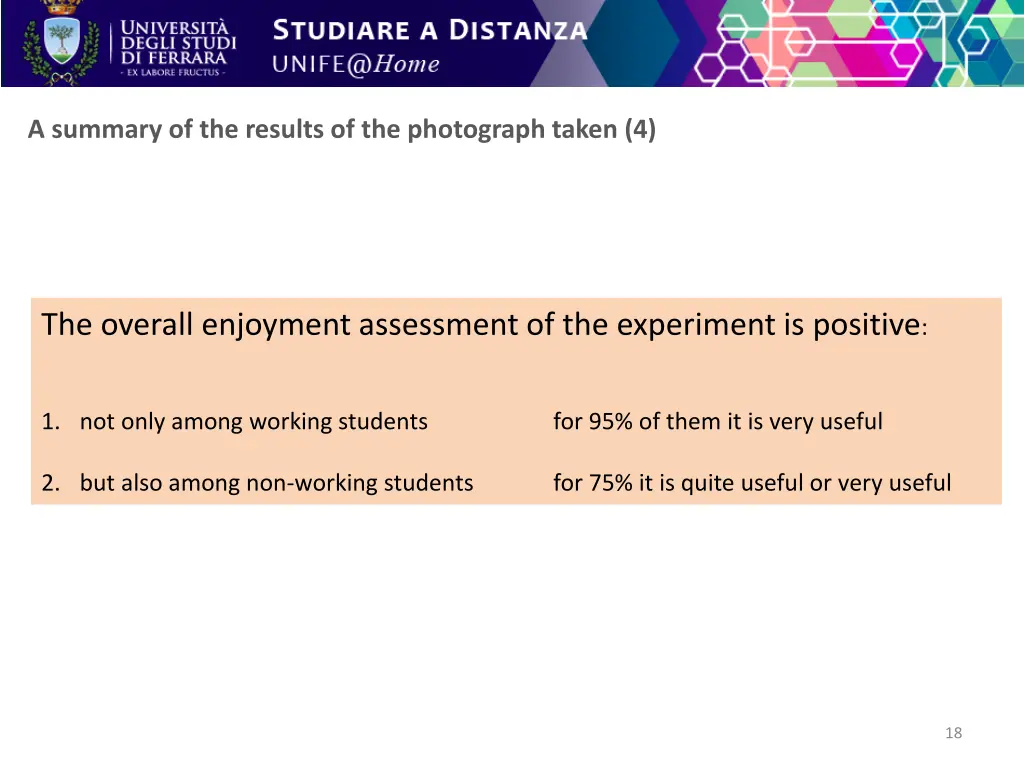 a summary of the results of the photograph taken 4
