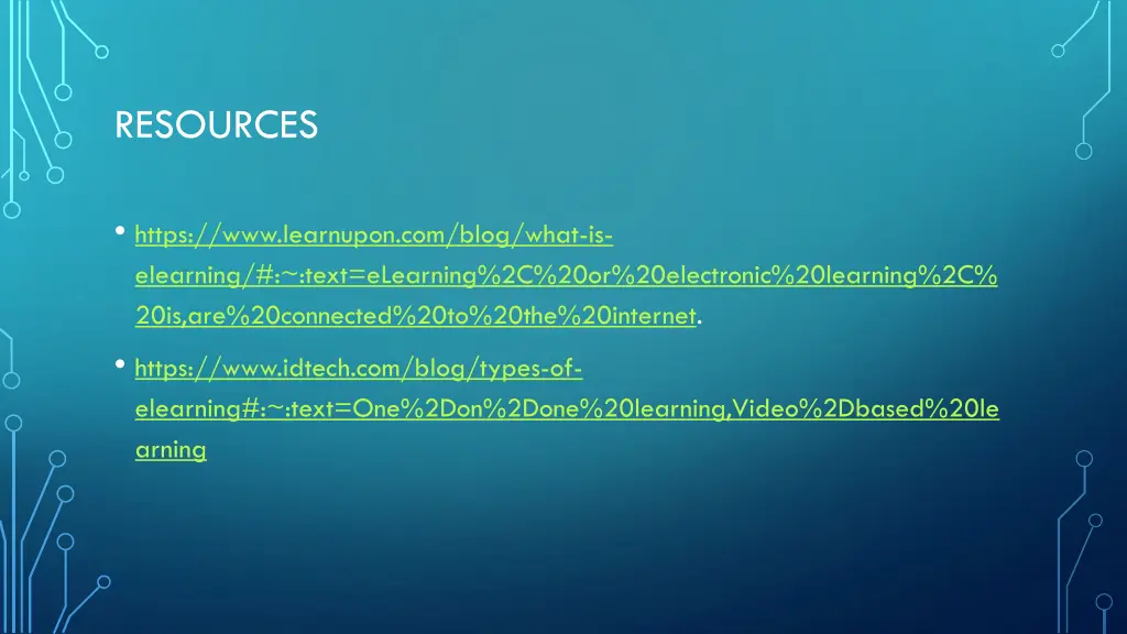 resources