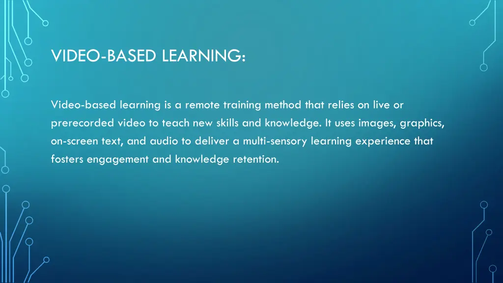 video based learning