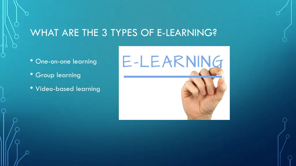 what are the 3 types of e learning
