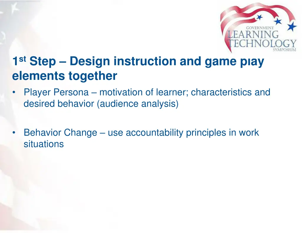 1 st step design instruction and game play