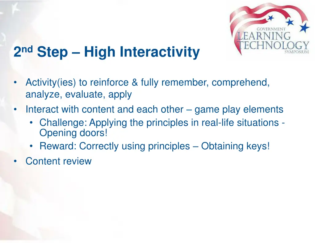 2 nd step high interactivity