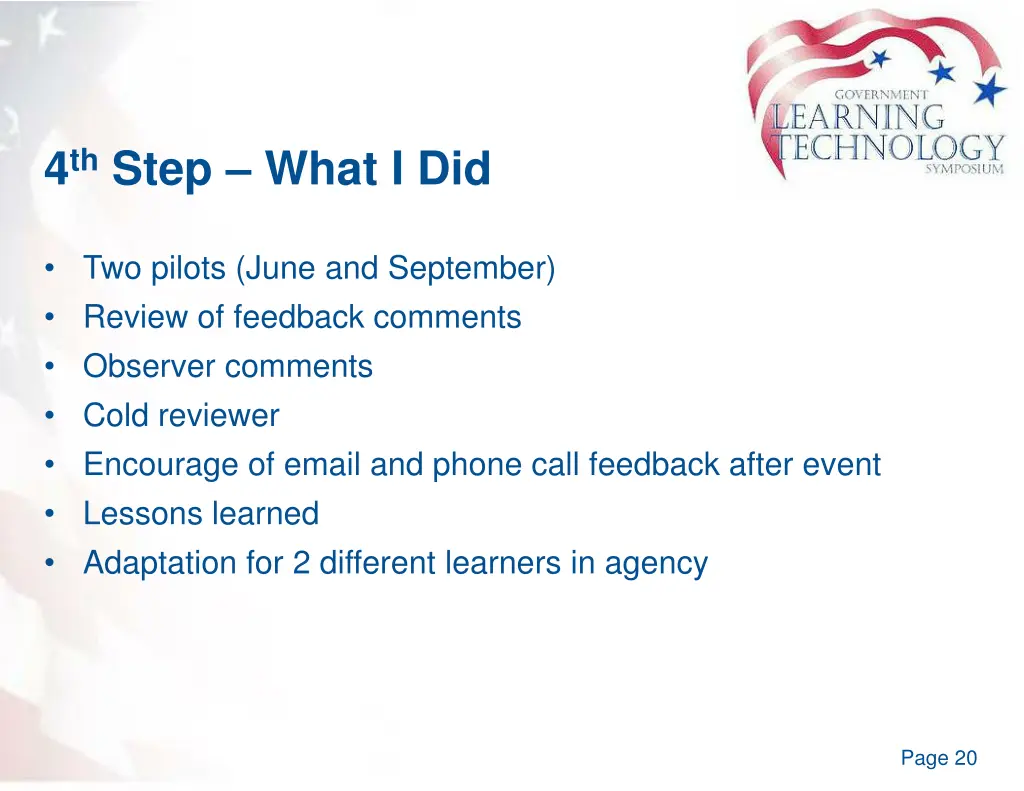 4 th step what i did