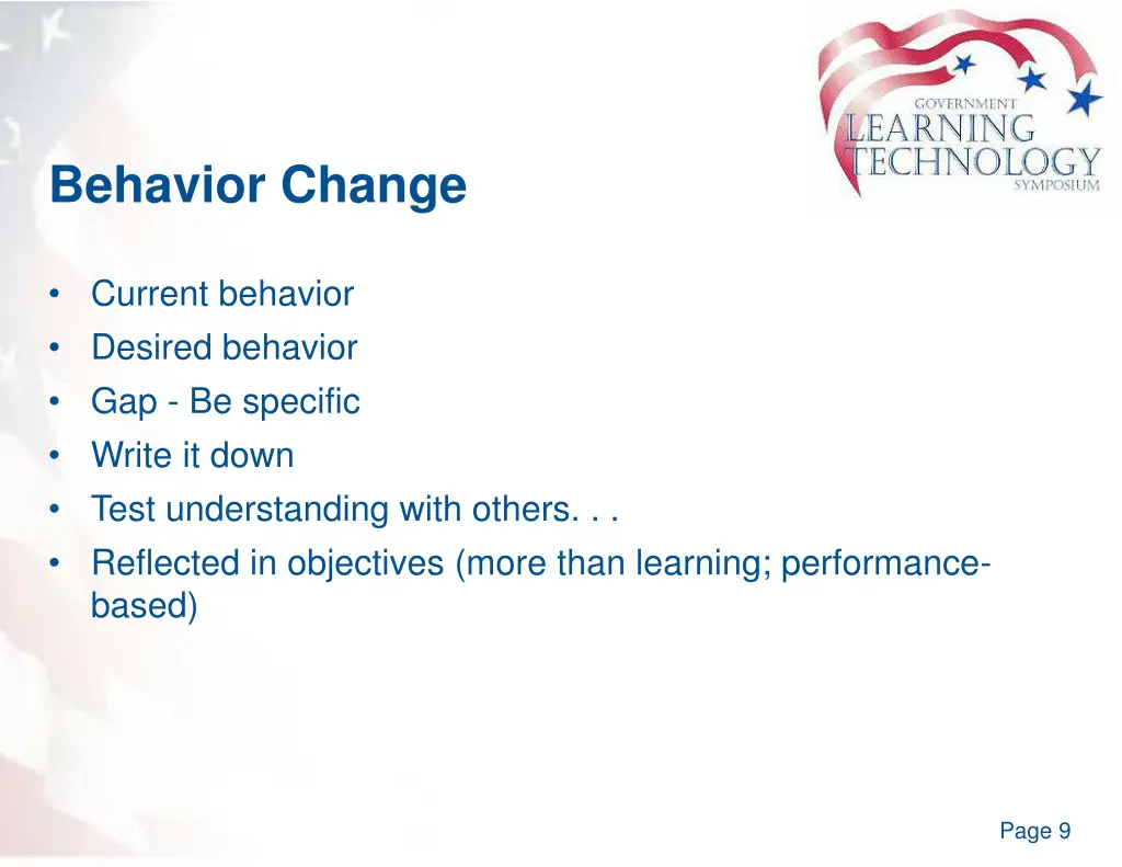 behavior change
