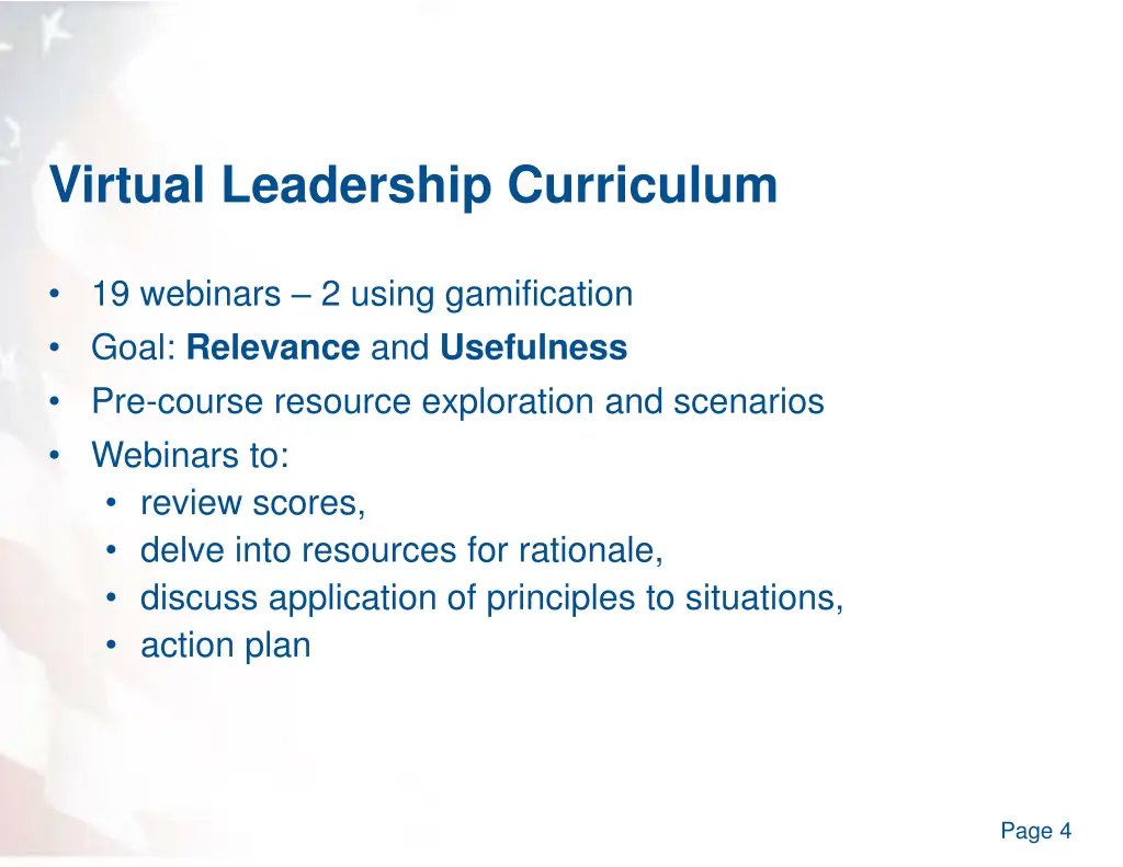 virtual leadership curriculum