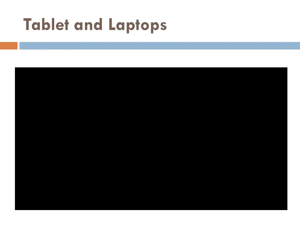 tablet and laptops