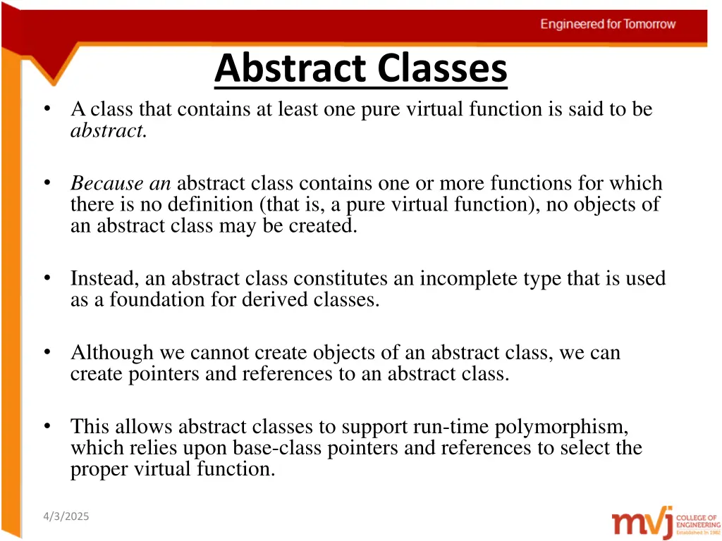 abstract classes