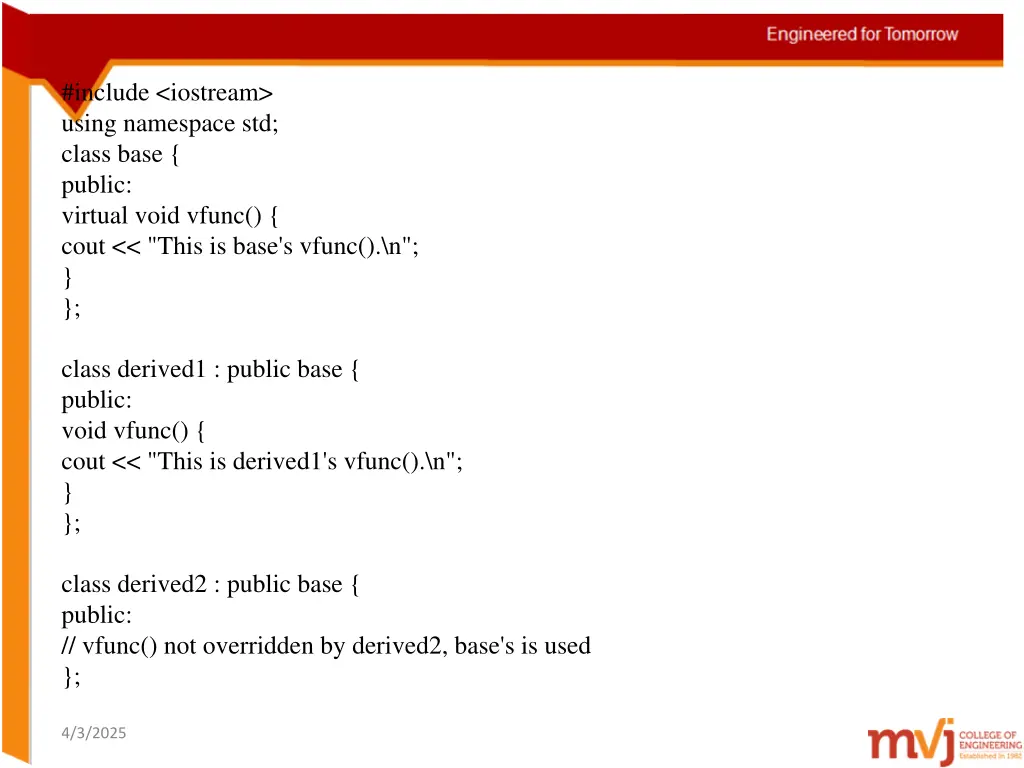 include iostream using namespace std class base 2