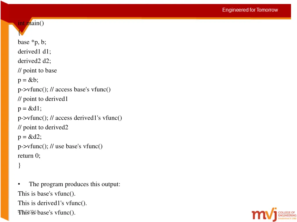 int main base p b derived1 d1 derived2 d2 point 2