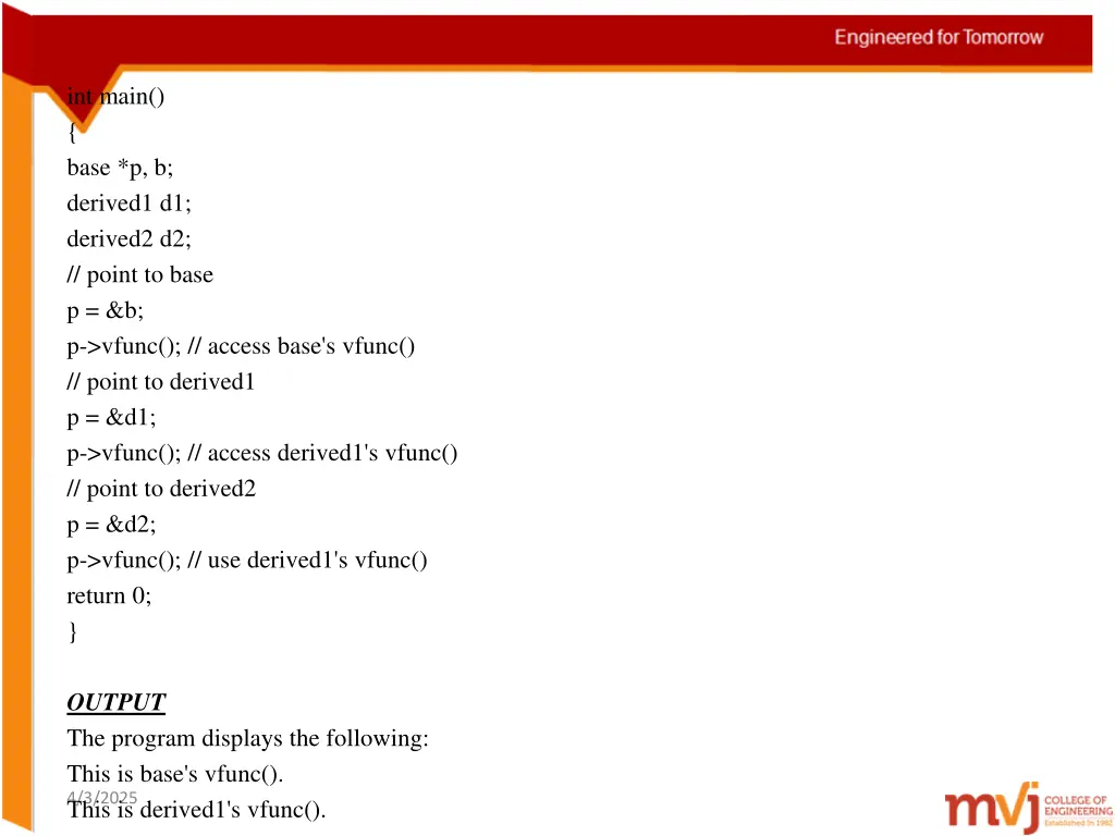 int main base p b derived1 d1 derived2 d2 point 3
