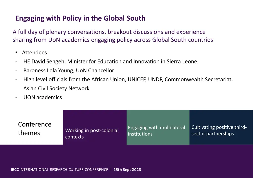 engaging with policy in the global south 1