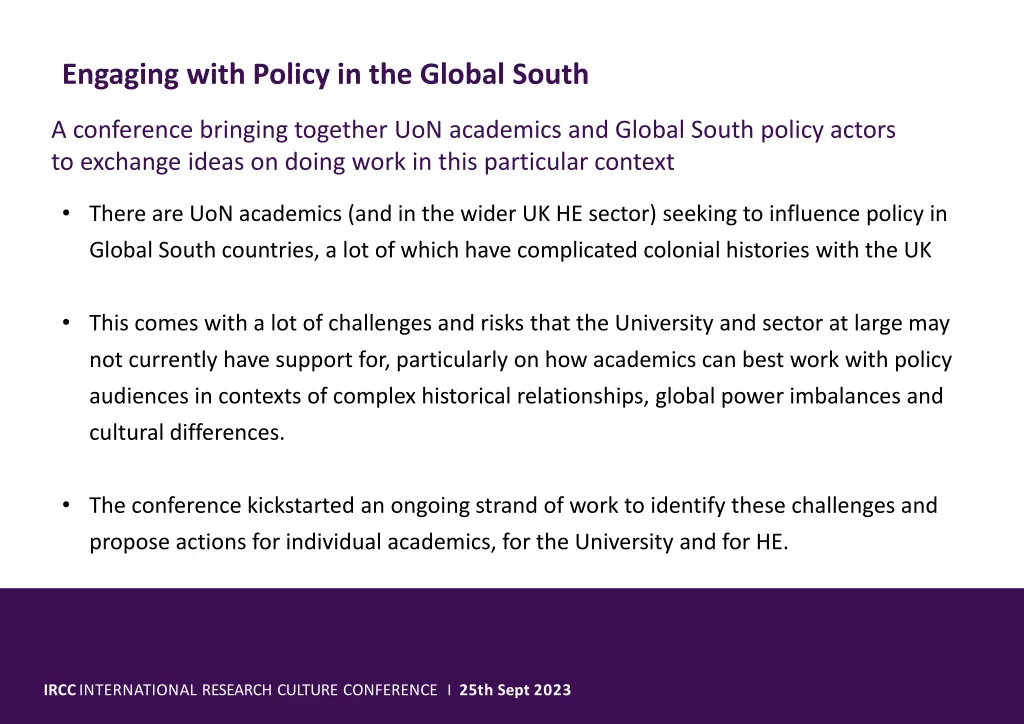 engaging with policy in the global south
