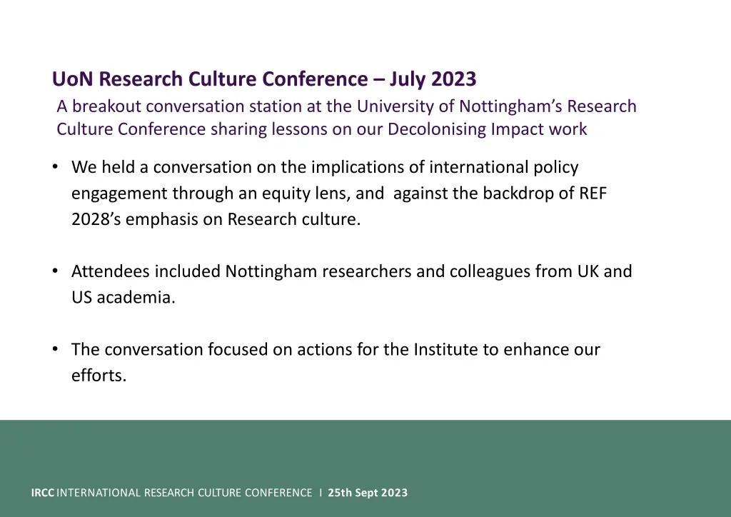 uon research culture conference july 2023