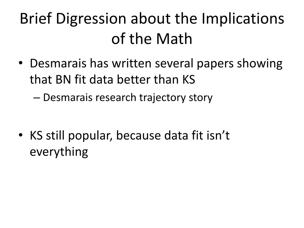brief digression about the implications 2
