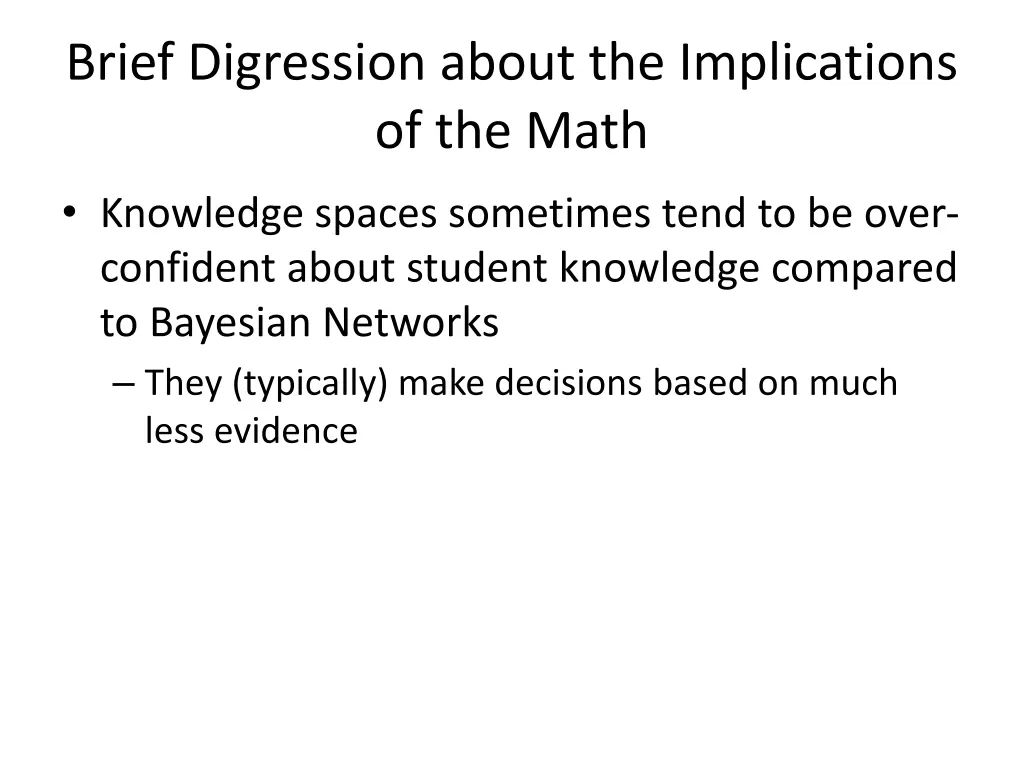 brief digression about the implications