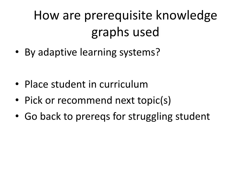 how are prerequisite knowledge graphs used 1