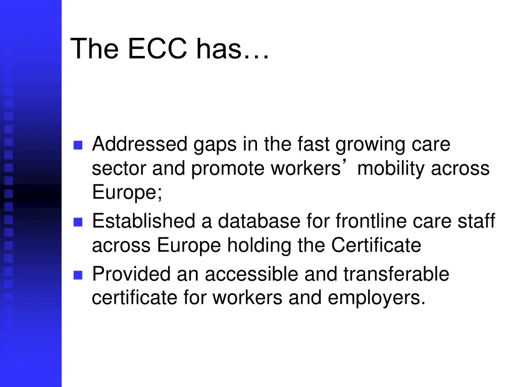 the ecc has