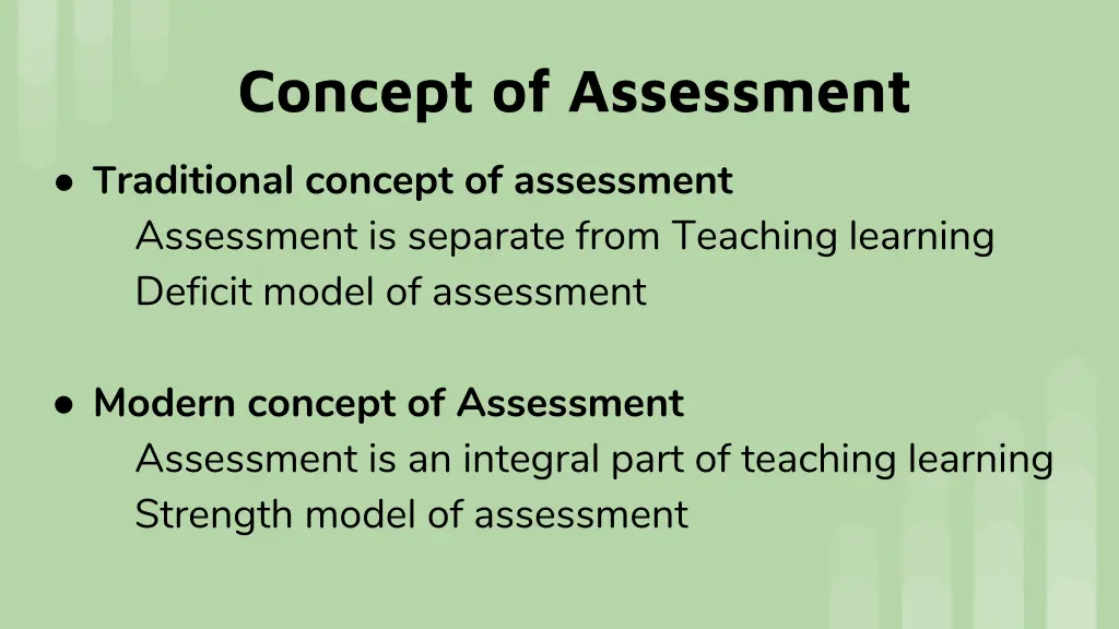 concept of assessment