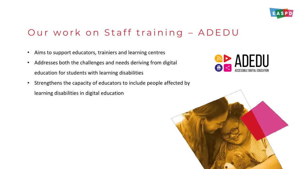 our work on staff training adedu
