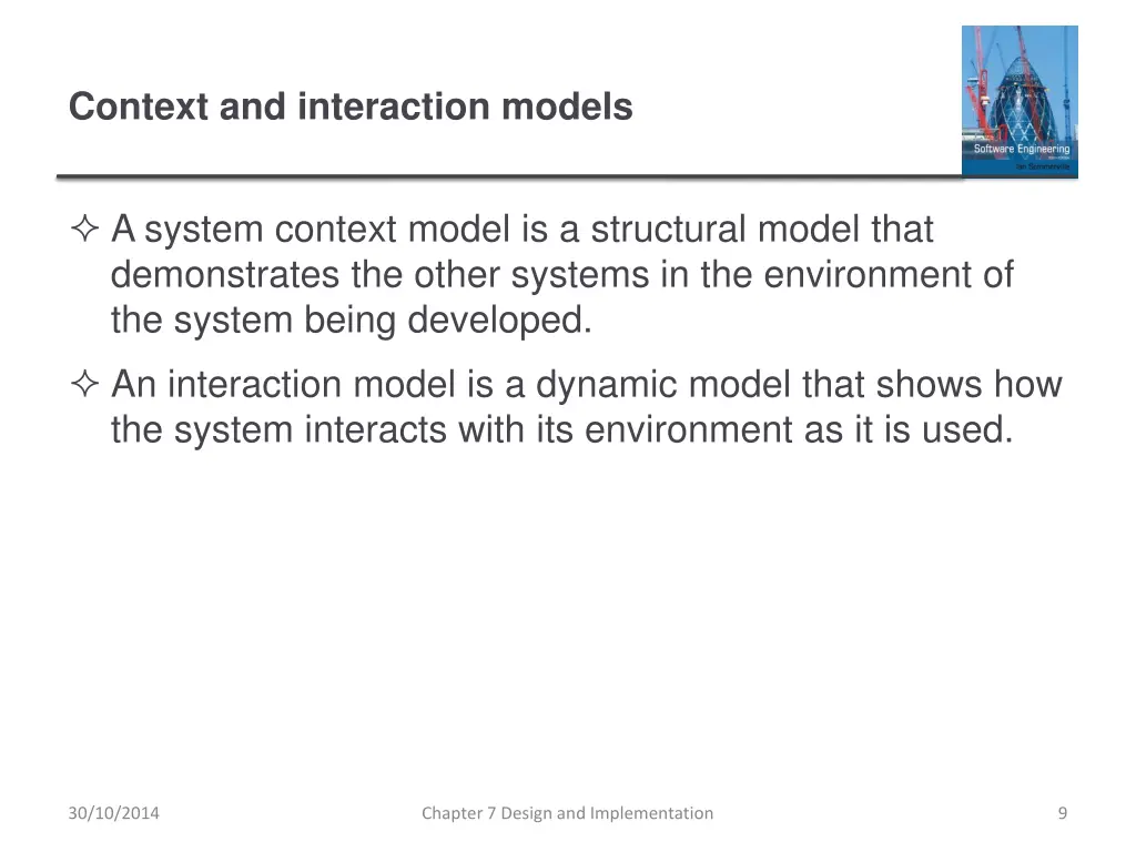 context and interaction models