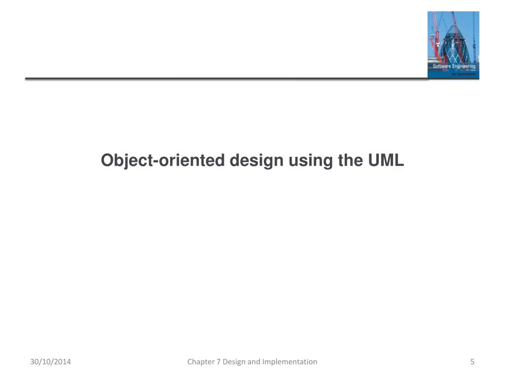 object oriented design using the uml