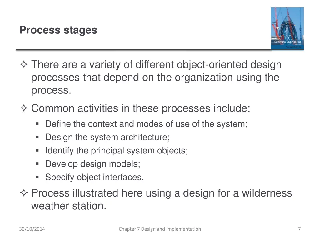 process stages