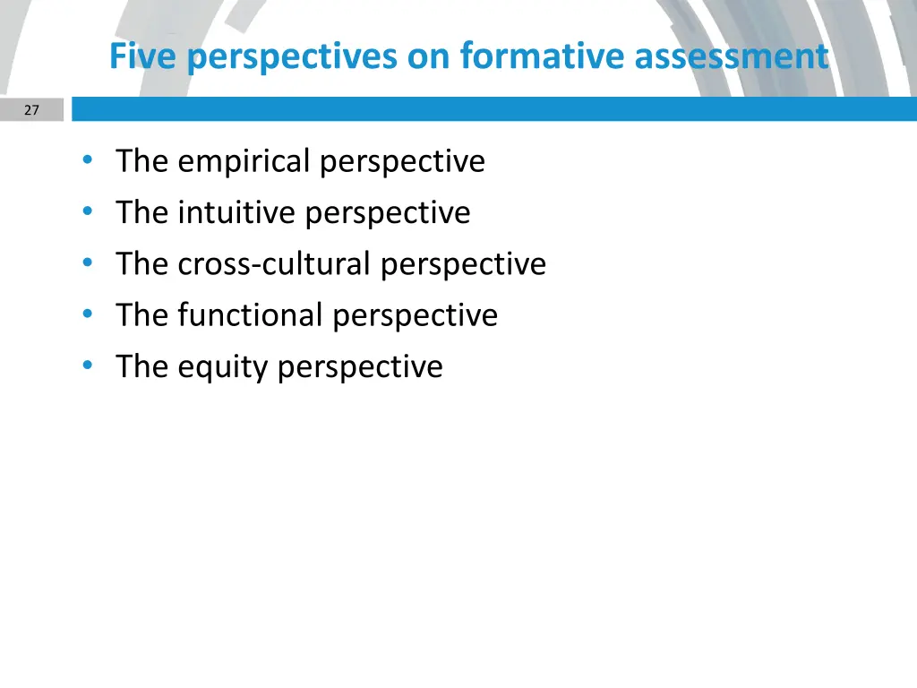 five perspectives on formative assessment