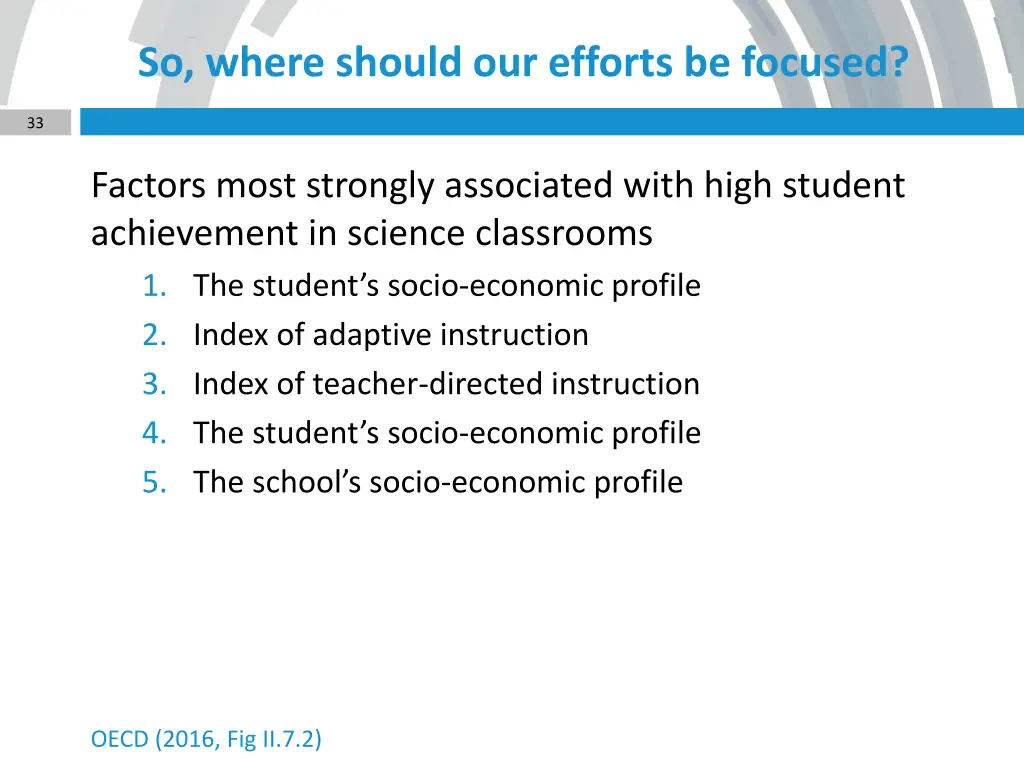 so where should our efforts be focused