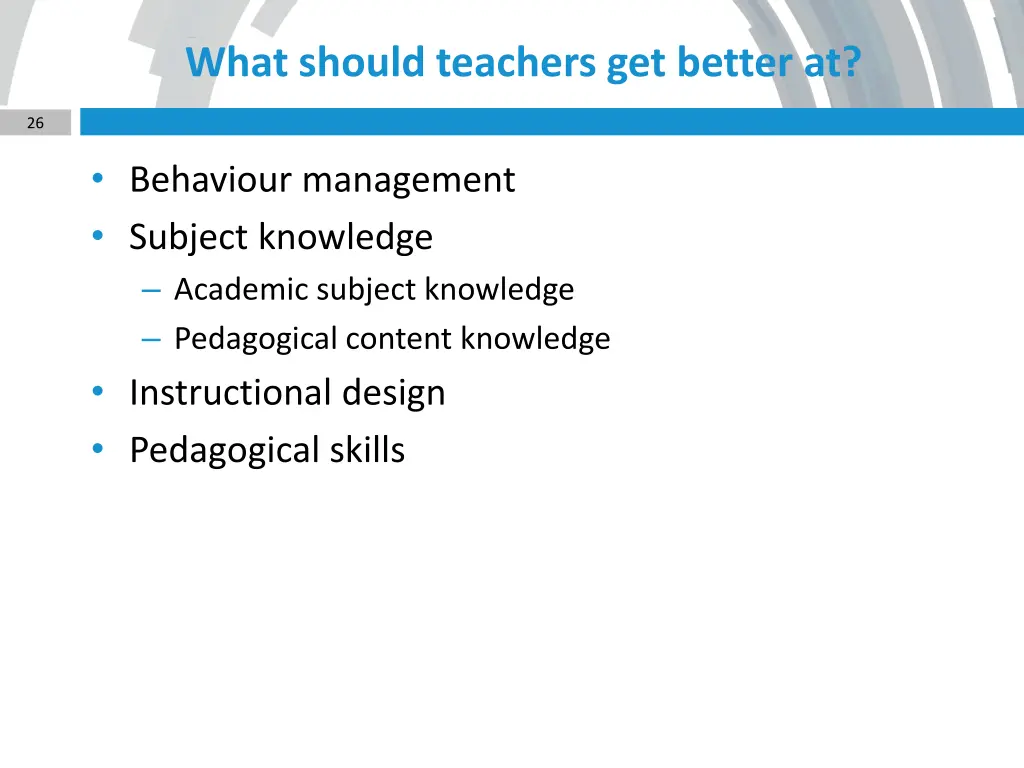 what should teachers get better at