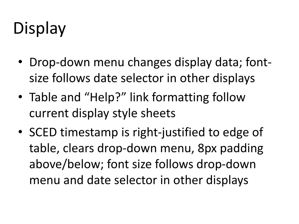 display