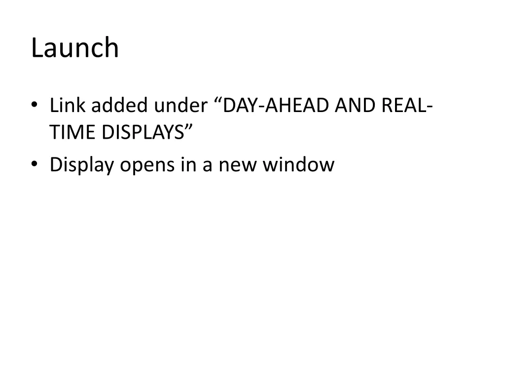 launch