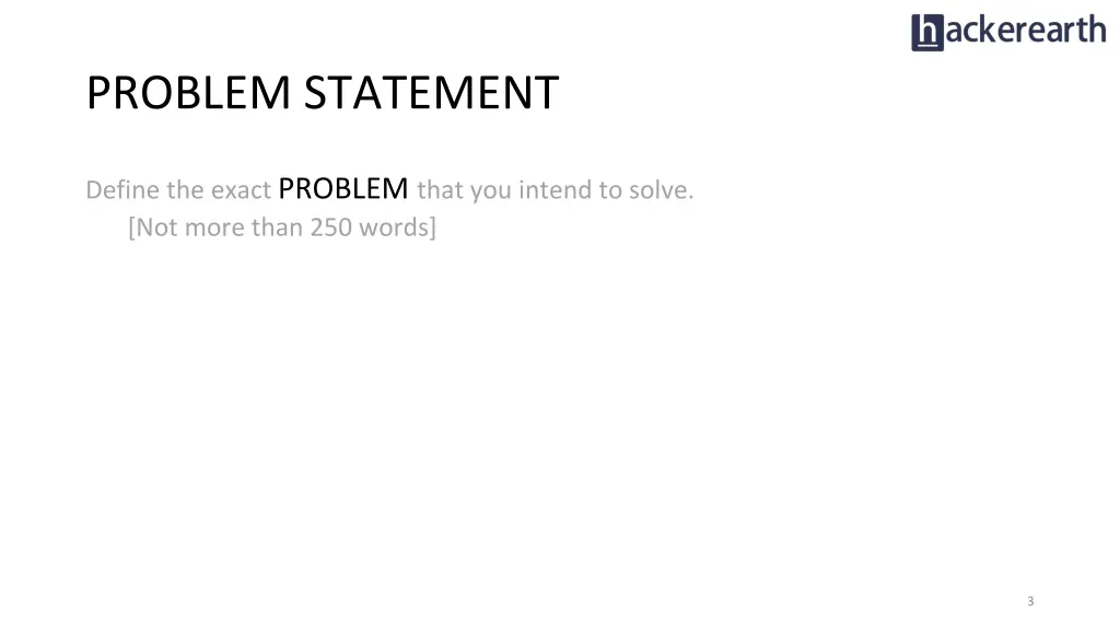 problem statement