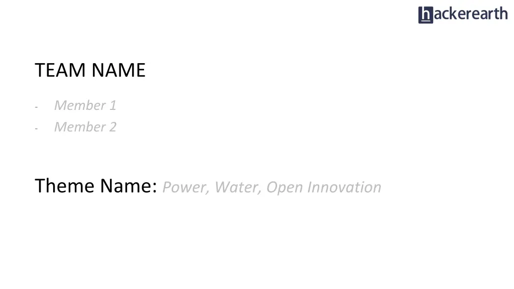 team name