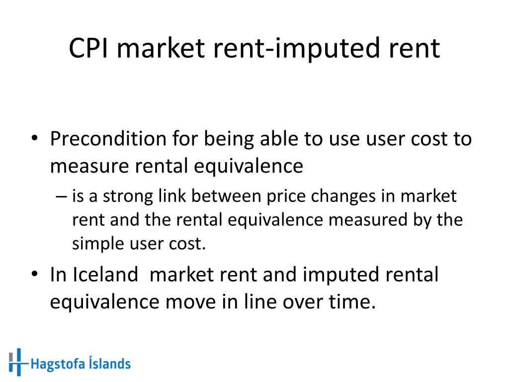 cpi market rent imputed rent
