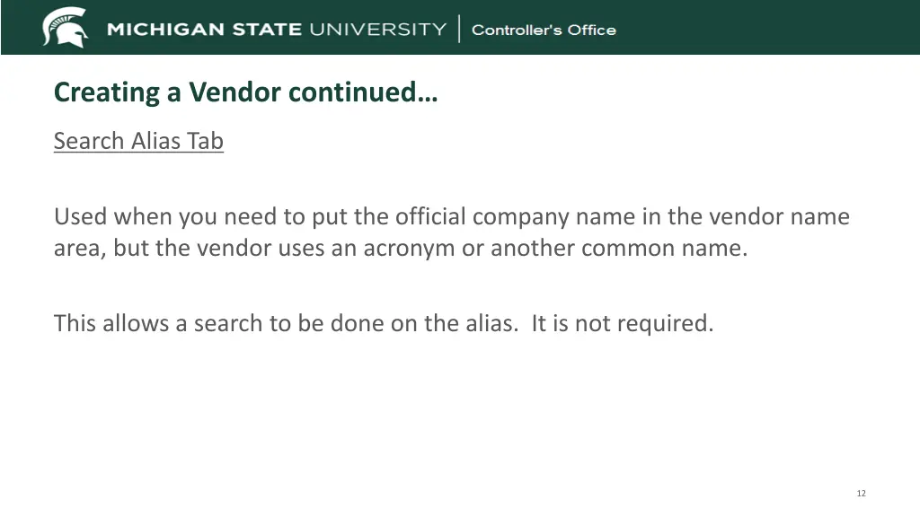 creating a vendor continued 3