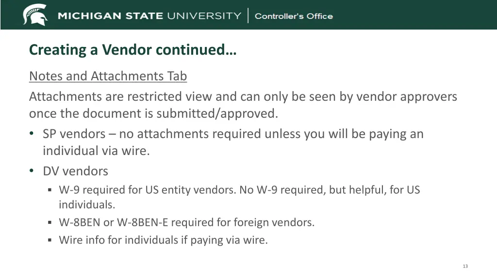creating a vendor continued 4